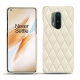 OnePlus 8 Pro leather cover - Blanc - Couture ( Bologna - White ) 