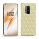 Capa em pele OnePlus 8 Pro - Beige - Couture ( Nappa - Pantone 7502C ) 