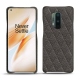 Coque cuir OnePlus 8 Pro - Anthracite - Couture ( Pantone 424C ) 