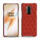 Capa em pele OnePlus 8 Pro - Papaye - Couture ( Pantone 180C ) 