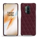 Capa em pele OnePlus 8 Pro - Lie de vin - Couture ( Pantone 5115C ) 