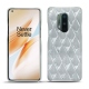 Coque cuir OnePlus 8 Pro - Platinium - Couture