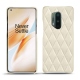 가죽 커버 OnePlus 8 Pro - Blanc escumo - Couture