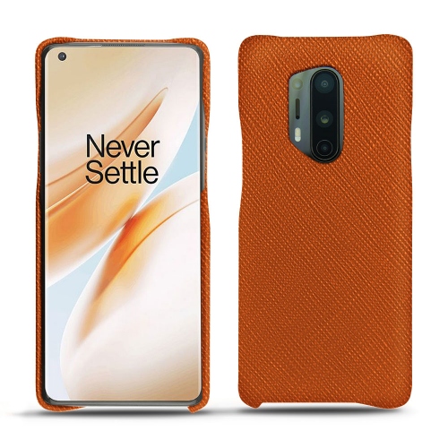 Des coques en cuir pour votre OnePlus 8 ProOrange vibrant ( Pantone #e36b39 ) 