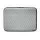 Housse cuir pour ordinateur portable 13' - Griffe 2 - Gris - Couture ( Nappa - Pantone W428C ) 