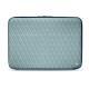 Housse cuir pour ordinateur portable 13' - Griffe 2 - Bleu ciel - Couture ( Nappa - Pantone 277C ) 