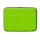 Leather sleeve for 13' laptop - Griffe 2 - Vert fluo - Couture