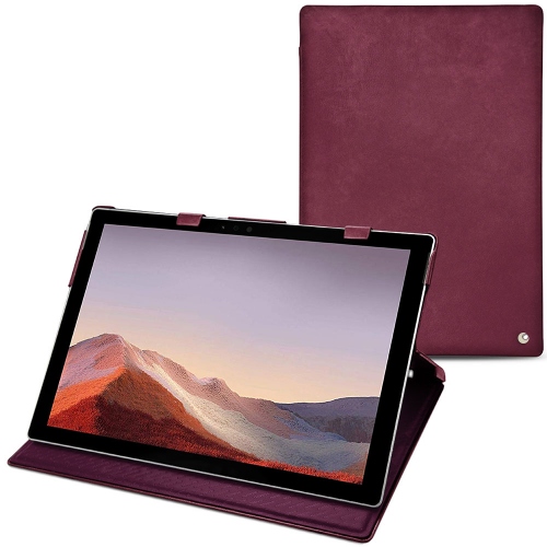Capa em pele Microsoft Surface Pro 7Prune vintage ( Pantone #612434 ) 