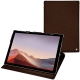 Microsoft Surface Pro 7 leather case - Châtaigne ( Pantone 476C ) 