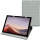 Housse cuir Microsoft Surface Pro 7 - Gris - Couture ( Nappa - Pantone W428C ) 