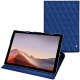 Housse cuir Microsoft Surface Pro 7 - Bleu océan - Couture ( Nappa - Pantone 293C ) 