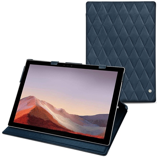 Housse cuir Microsoft Surface Pro 7 : Protection et coques pour tablettes sur NoreveJean vintage - Couture ( Pantone #2f414f  ) 