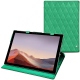 Microsoft Surface Pro 7 leather case - Menthe vintage - Couture