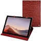 Microsoft Surface Pro 7 leather case - Autruche ciliegia