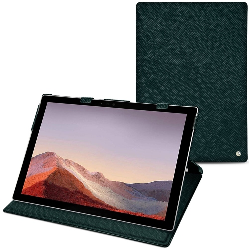 Lederschutzhülle Microsoft Surface Pro 7Vert séduisant ( Pantone #1d3c34 ) 