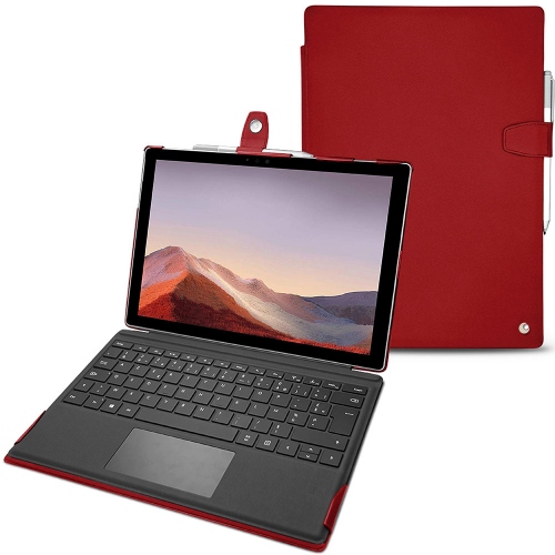 硬质真皮保护套 Microsoft Surface Pro 7Rouge ( Nappa - Pantone #d50032 ) 