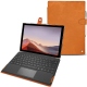가죽 커버 Microsoft Surface Pro 7 - Mandarine vintage ( Pantone 165C ) 