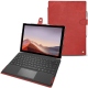 Microsoft Surface Pro 7 leather case - Cerise vintage ( Pantone 185C ) 