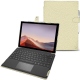 Housse cuir Microsoft Surface Pro 7 - Ivoire ( Sleek P C12 - White ) 