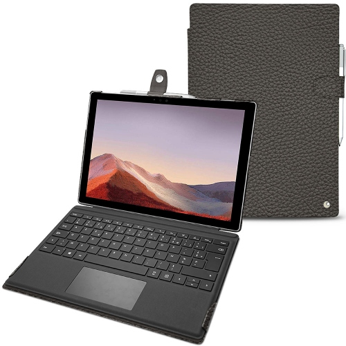 Microsoft Surface Pro 7 leather caseAnthracite ( Pantone #41403c ) 