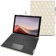 Housse cuir Microsoft Surface Pro 7 - Blanc - Couture ( Bologna - White ) 