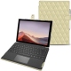 Lederschutzhülle Microsoft Surface Pro 7 - Beige - Couture ( Nappa - Pantone 7502C ) 