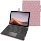 Housse cuir Microsoft Surface Pro 7 - Rose - Couture ( Nappa - Pantone 2365C ) 