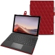 Microsoft Surface Pro 7 leather case - Rouge - Couture ( Nappa - Pantone 199C ) 