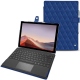 가죽 커버 Microsoft Surface Pro 7 - Bleu océan - Couture ( Nappa - Pantone 293C ) 