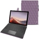 가죽 커버 Microsoft Surface Pro 7 - Lilas - Couture ( Nappa - Pantone 2645U ) 