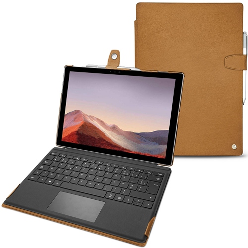 Capa em pele Microsoft Surface Pro 7Castan esparciate ( Pantone #824F2A )