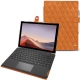 Microsoft Surface Pro 7 leather case - Mandarine vintage - Couture
