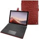 Microsoft Surface Pro 7 leather case - Autruche ciliegia