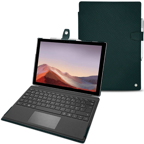 Funda de piel Microsoft Surface Pro 7Vert séduisant ( Pantone #1d3c34 ) 