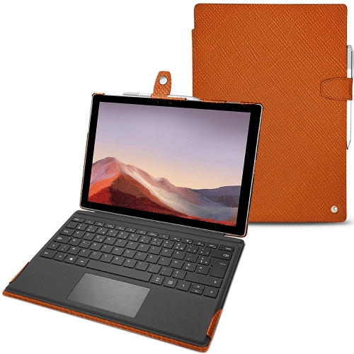 Custodia in pelle Microsoft Surface Pro 7Orange vibrant ( Pantone #e36b39 ) 