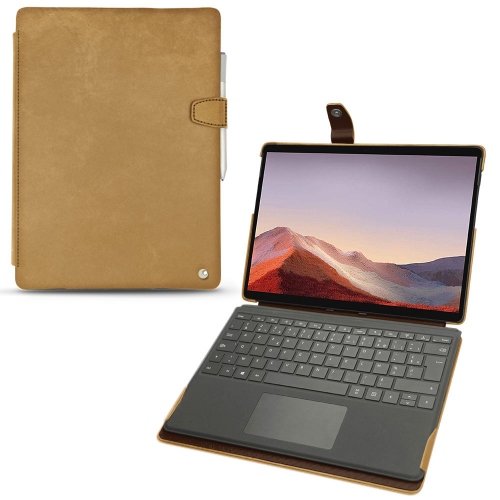 レザーケース Microsoft Surface Pro XSable vintage ( Pantone #9b7340 ) 