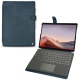 Microsoft Surface Pro X leather case - Jean vintage ( Roughtcut - Pantone 285U  ) 