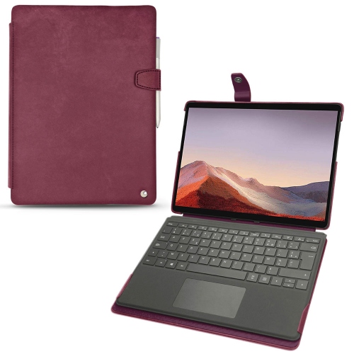 Housse cuir Microsoft Surface Pro XPrune vintage ( Pantone #612434 ) 
