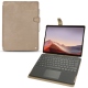 Microsoft Surface Pro X leather case - Taupe vintage ( Pantone 7530C ) 