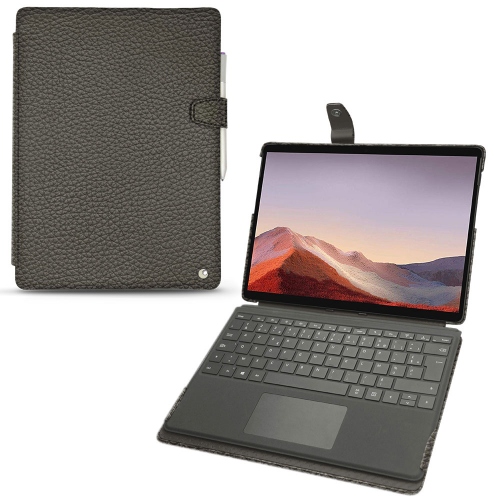 Microsoft Surface Pro X leather caseAnthracite ( Pantone #41403c ) 