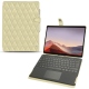 Funda de piel Microsoft Surface Pro X - Beige - Couture ( Nappa - Pantone 7502C ) 