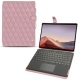 レザーケース Microsoft Surface Pro X - Rose - Couture ( Nappa - Pantone 2365C ) 