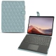 Microsoft Surface Pro X leather case - Bleu ciel - Couture ( Nappa - Pantone 277C ) 