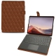 レザーケース Microsoft Surface Pro X - Marron - Couture ( Nappa - Pantone 1615C ) 