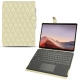 Housse cuir Microsoft Surface Pro X - Ivoire - Couture ( Sleek P C12 - White ) 