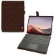 Housse cuir Microsoft Surface Pro X - Châtaigne - Couture ( Pantone 476C ) 