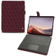 Capa em pele Microsoft Surface Pro X - Lie de vin - Couture ( Pantone 5115C ) 