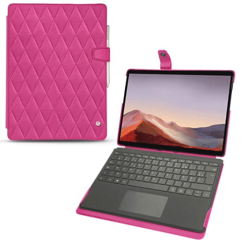 Microsoft Surface Pro X leather caseRose BB - Couture ( Pantone #DB599F )