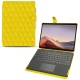 レザーケース Microsoft Surface Pro X - Jaune fluo - Couture