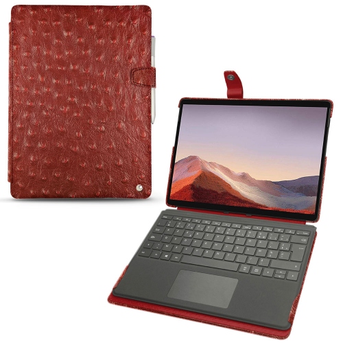 Custodia in pelle Microsoft Surface Pro XAutruche ciliegia ( Pantone #a4343a ) 